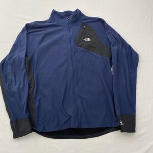 North Face Flight Series Fleece 1/4 Zip Jacket Mens Large Blue Lightweight